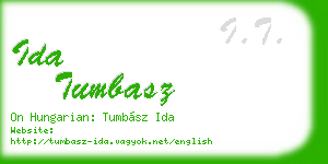 ida tumbasz business card